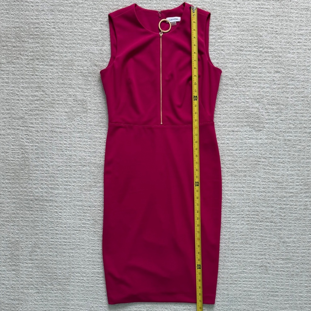 CALVIN KLEIN | NWT Pink Sleeveless Sheath Dress Sz 8 - Picture 3 of 8